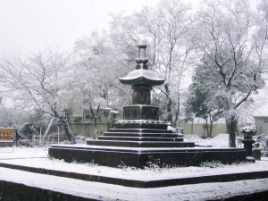 雪景色　大田区池上　永寿院